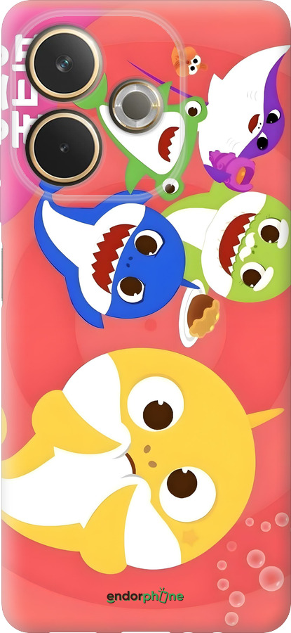 Силиконовый чехол Бейби Шаркс для Oppo A5 PRO - 6305u-3956 изображение 
