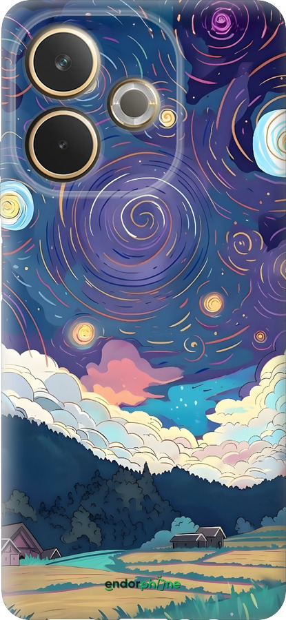 Силиконовый чехол Креативный арт для Oppo A5 PRO - 6322u-3956 изображение 