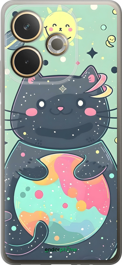 Силиконовый чехол Милый котик для Oppo A5 PRO - 6364u-3956 изображение 