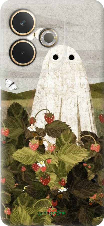 Силиконовый чехол Клубничные поля и привидения для Oppo A5 PRO - 6426u-3956 изображение 