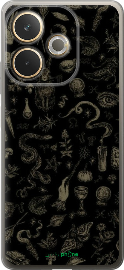 Силиконовый чехол Мистический коллаж с травами и магическими символами для Oppo A5 PRO - 6428u-3956 изображение 