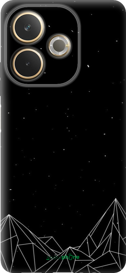 Силиконовый чехол Черно белые абстрактные горы для Oppo A5 PRO - 6437u-3956 изображение 