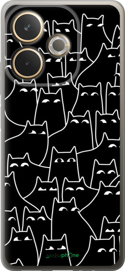 Силиконовый чехол С изображением кошек для Oppo A5 PRO - 6470u-3956 изображение 