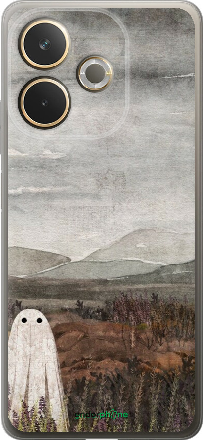 Силиконовый чехол Одинокий призрак на фоне гор для Oppo A5 PRO - 6486u-3956 изображение 