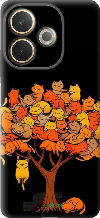 Силиконовый чехол Дерево и котики для Oppo A5 PRO - 6516u-3956 изображение 