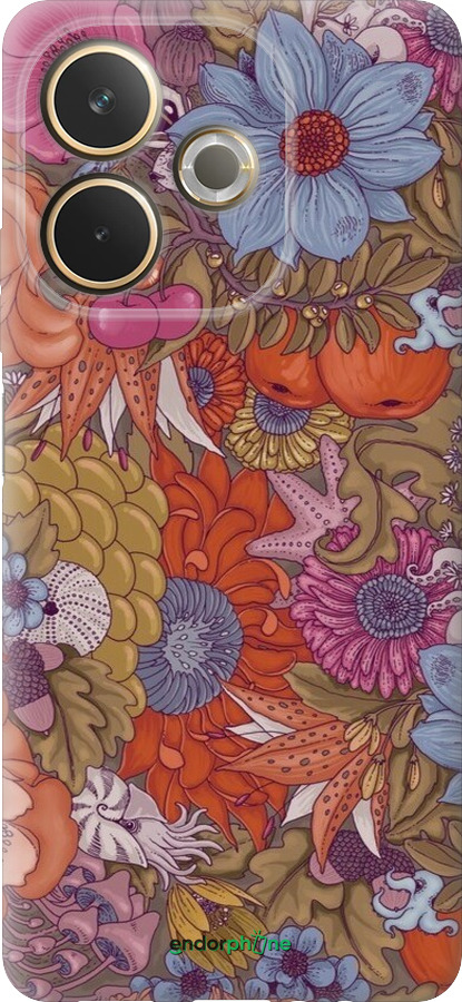 Силіконовий чехол Абстрактні  квіти для Oppo A5 PRO - 6526u-3956 изображение 