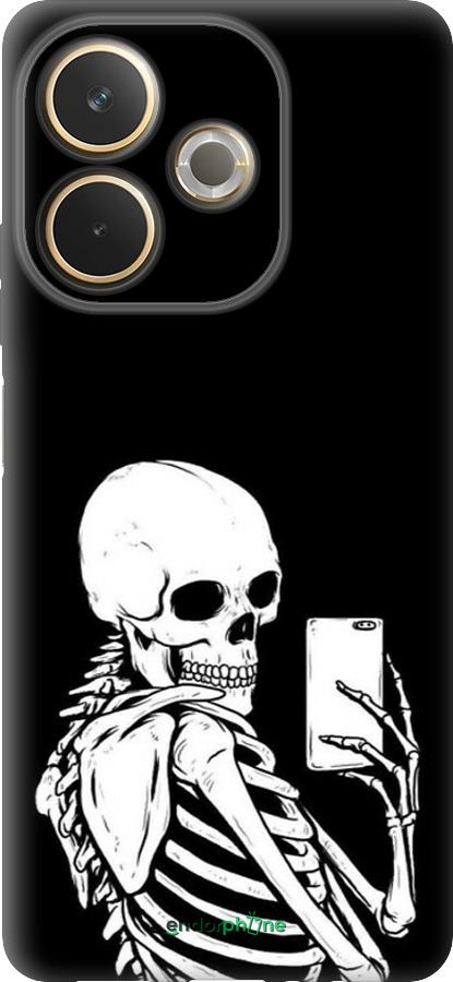 Силиконовый чехол Скелет делает Selfie для Oppo A5 PRO - 6535u-3956 изображение 