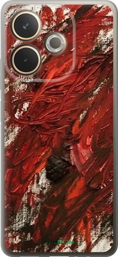 Силіконовий чехол Абстрактна композиція в червоних тонах для Oppo A5 PRO - 6541u-3956 изображение 