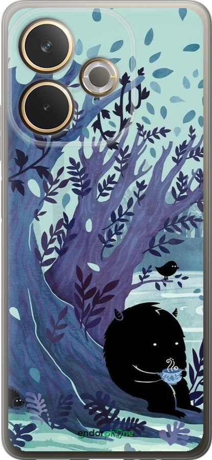 Силиконовый чехол Арт принт Тихое место чая для Oppo A5 PRO - 6544u-3956 изображение 