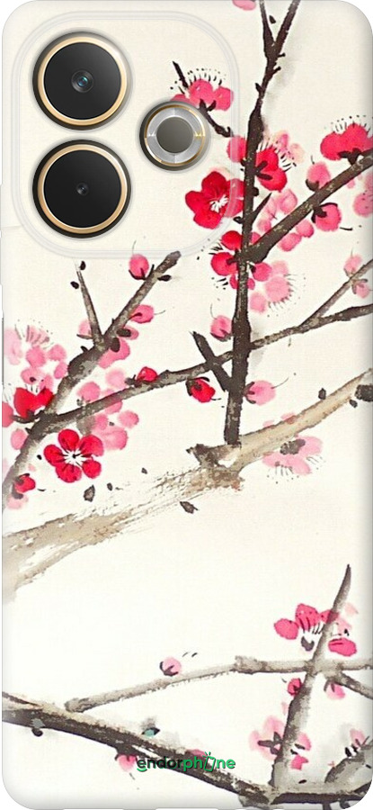 Силиконовый чехол Принт с изображением цветения сакуры для Oppo A5 PRO - 6545u-3956 изображение 