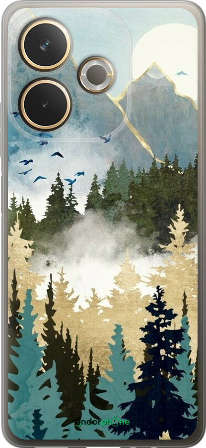 Силиконовый чехол С изображением лесного пейзажа для Oppo A5 PRO - 6548u-3956 изображение 