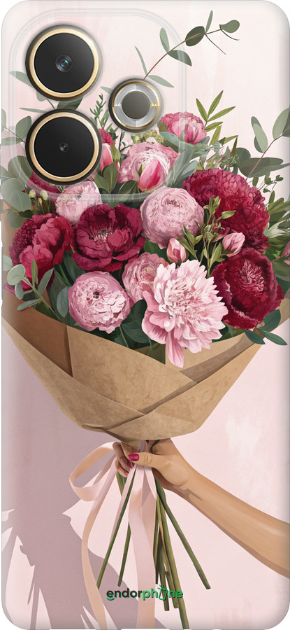 Силиконовый чехол Пионы 1 для Oppo A5 PRO - 6705u-3956 изображение 