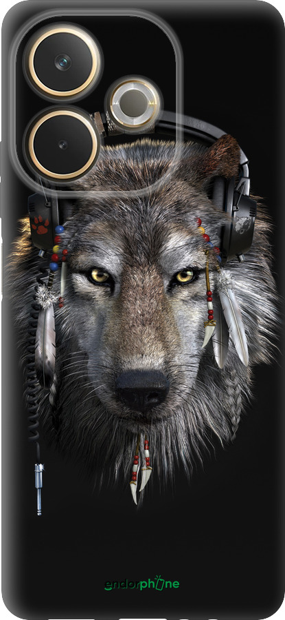 Силіконовий чехол Вовк-меломан для Oppo A5 PRO - 875u-3956 изображение 