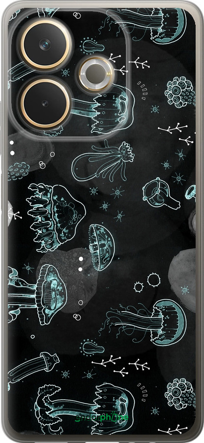 Силиконовый чехол Медузы для Oppo A5 PRO - 906u-3956 изображение 