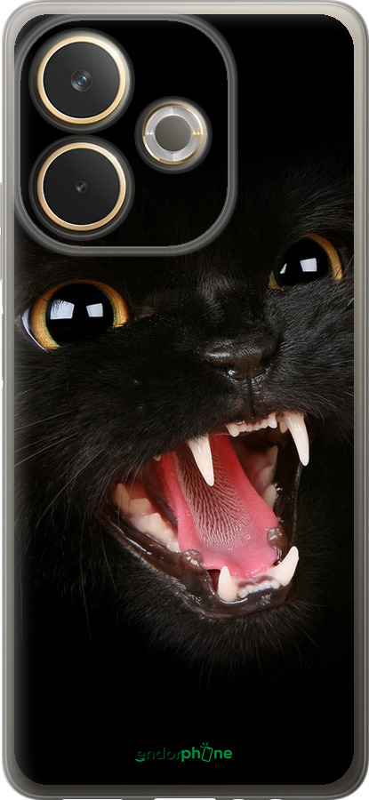 Силиконовый чехол Чёрная кошка для Oppo A5 PRO - 932u-3956 изображение 