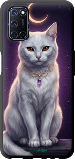 TPU чехол Mystic White Cat Gothic Dark Purple Gold для Oppo A52 - 6805b-1930 изображение 