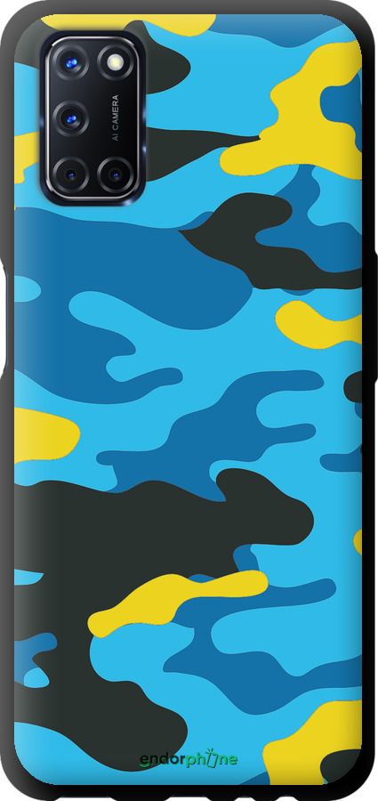 TPU чехол Жовто-блакитний камуфляж для Oppo A52 - 1084b-1930 изображение 