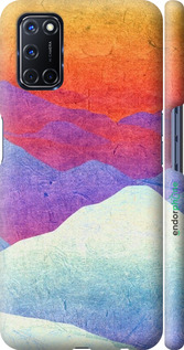 3D пластиковый матовый чехол Горный закат для Oppo A52 - 6479m-1930 изображение 