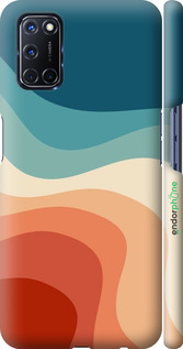 3D пластиковый матовый чехол В стиле ретро с волнами для Oppo A52 - 6531m-1930 изображение 