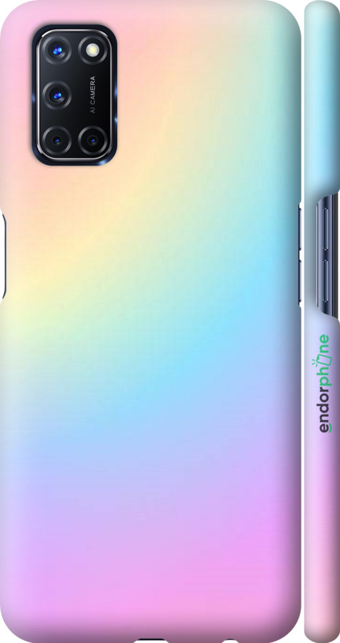 

3D пластиковий матовий чохол "Веселка 2" для Oppo A52, Рожевий