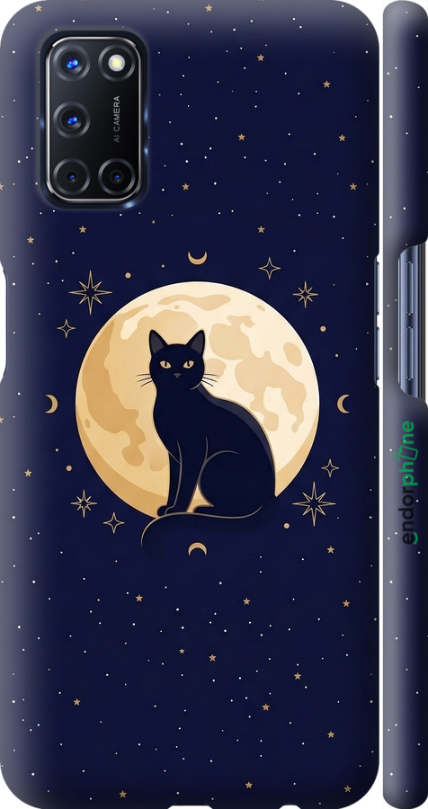 3D пластиковий матовий чехол Cute Cat Celestial/Witchy для Oppo A52 - 6787m-1930 изображение 