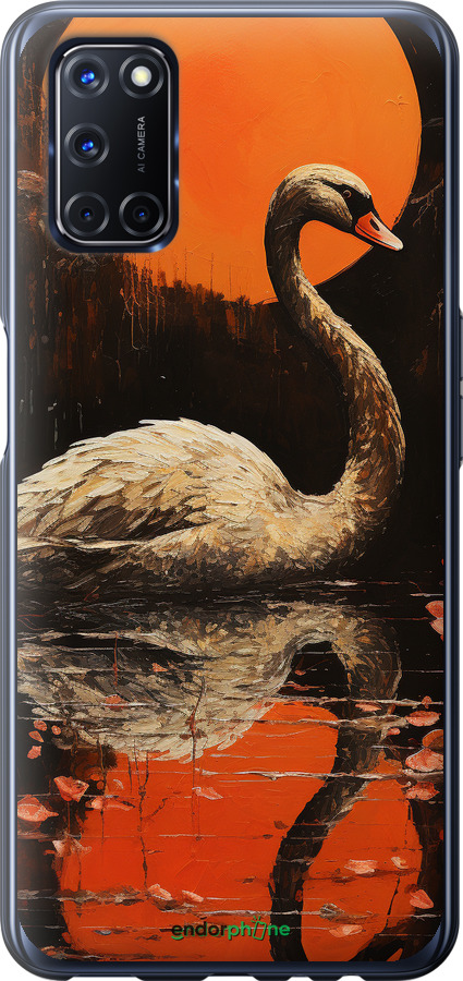 Силіконовий чехол Лебідь для Oppo A52 - 5964u-1930 изображение 