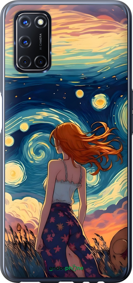 Силиконовый чехол Девушка Арт для Oppo A52 - 6325u-1930 изображение 