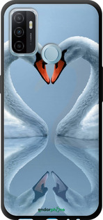 TPU чехол Лебеди для Oppo A53 - 6007b-568 изображение 