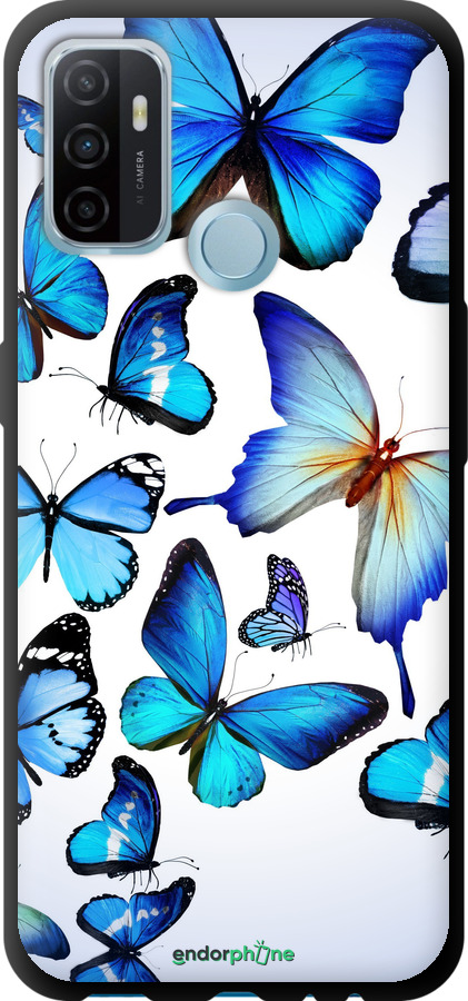 TPU чехол Бабочки для Oppo A53 - 6023b-568 изображение 