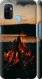 3D пластиковий матовий чехол Вогонь для Oppo A53 - 6021m-568 изображение 