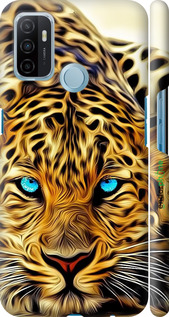 3D пластиковий матовий чехол Леопард для Oppo A53 - 6611m-568 изображение 
