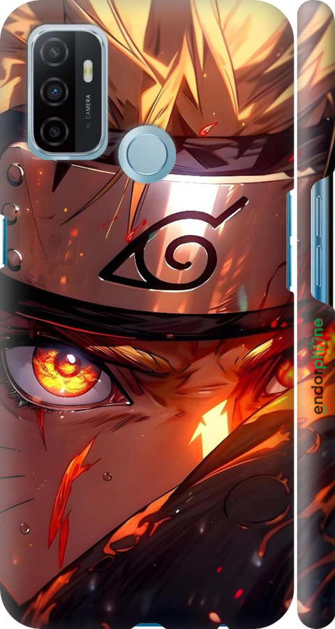 3D пластиковий матовий чехол Наруто для Oppo A53 - 6277m-568 изображение 