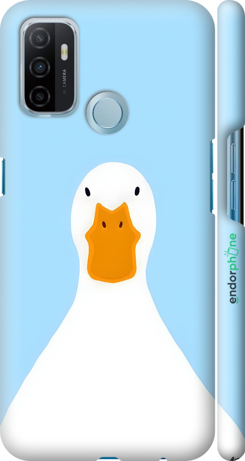 3D пластиковий матовий чехол Гусак для Oppo A53 - 6350m-568 изображение 