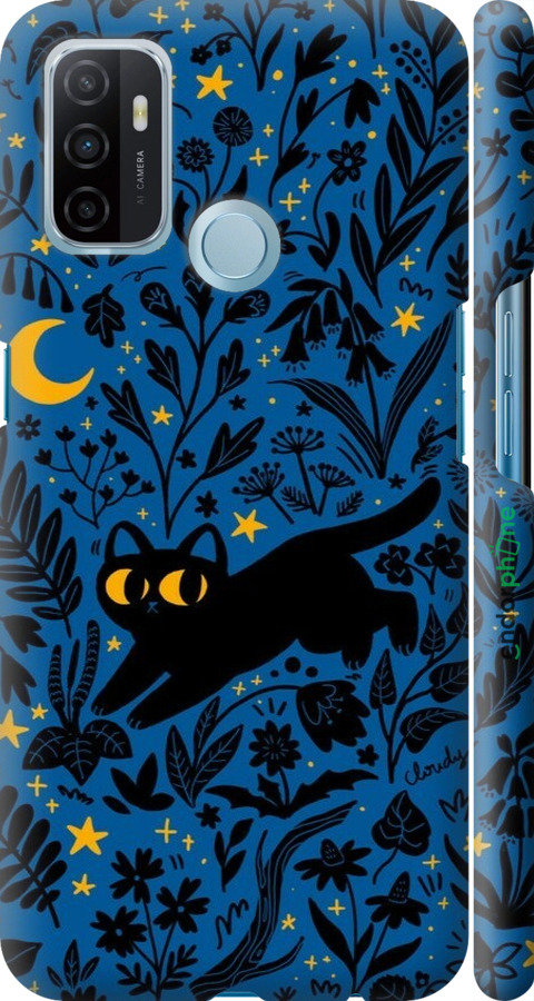 3D пластиковий матовий чехол Літня ніч для Oppo A53 - 6472m-568 изображение 