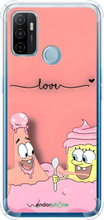 Силикон с усиленными углами чехол Спанч Боб для Oppo A53 - 6282sp-568 изображение 