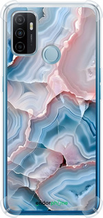 Силикон с усиленными углами чехол Мрамор для Oppo A53 - 6306sp-568 изображение 