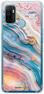Силикон с усиленными углами чехол Мрамор красивый для Oppo A53 - 6376sp-568 изображение 