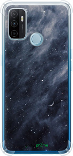 Силикон с усиленными углами чехол Голубые облака, Голубая луна для Oppo A53 - 6398sp-568 изображение 