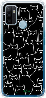 Силикон с усиленными углами чехол С изображением кошек для Oppo A53 - 6470sp-568 изображение 