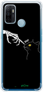 Силикон с усиленными углами чехол Кошка для Oppo A53 - 6505sp-568 изображение 