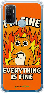 Силикон с усиленными углами чехол Funny Cat для Oppo A53 - 6786sp-568 изображение 