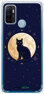 Силикон с усиленными углами чехол Cute Cat Celestial/Witchy для Oppo A53 - 6787sp-568 изображение 
