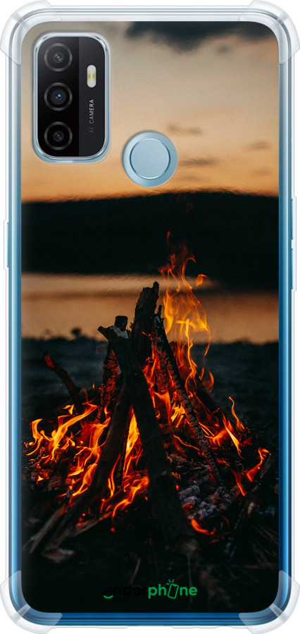 Силіконовий протиударний с посиленими кутами чехол Вогонь для Oppo A53 - 6021sp-568 изображение 
