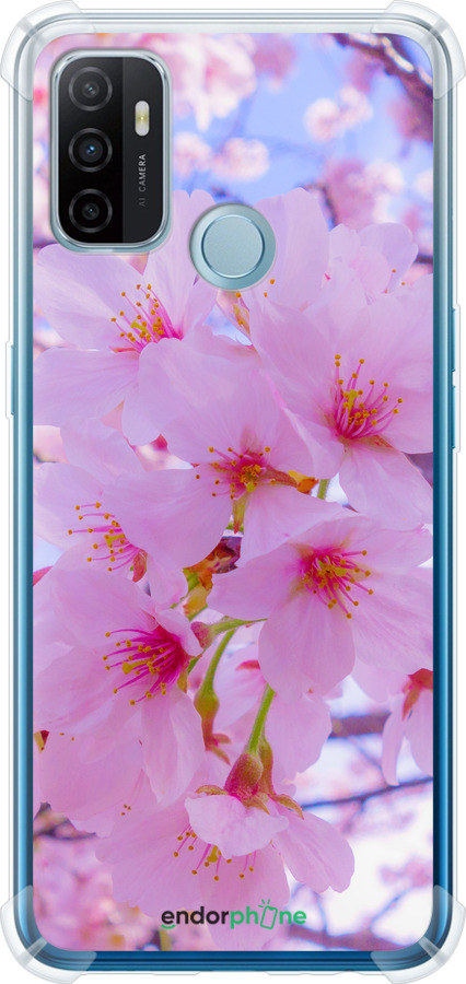 Силикон с усиленными углами чехол Сакура для Oppo A53 - 6029sp-568 изображение 