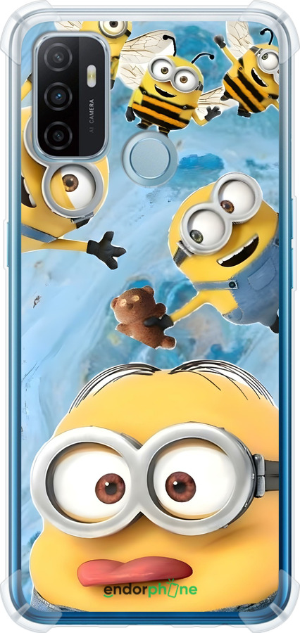 Силикон с усиленными углами чехол Миньоны для Oppo A53 - 6386sp-568 изображение 