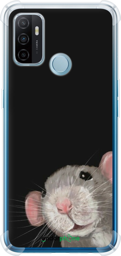 Силикон с усиленными углами чехол The Peeking Rat для Oppo A53 - 6442sp-568 изображение 
