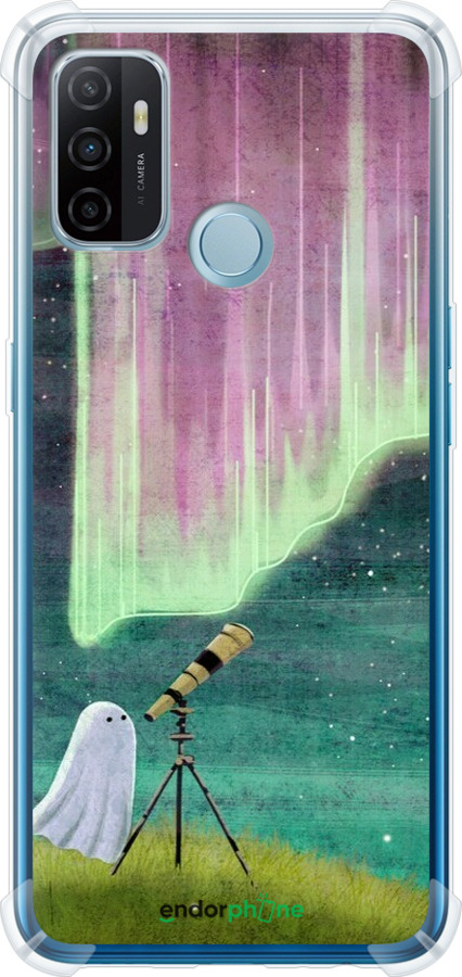 Силіконовий протиударний с посиленими кутами чехол Привид та зірки для Oppo A53 - 6443sp-568 изображение 