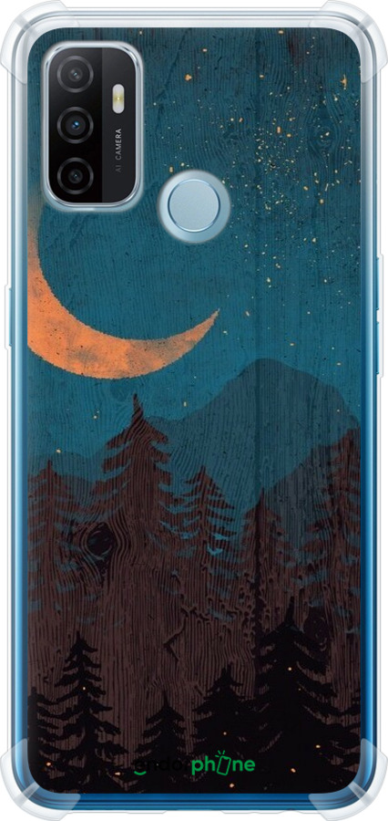 Силикон с усиленными углами чехол Звездный лес для Oppo A53 - 6480sp-568 изображение 