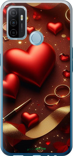 Силіконовий чехол Сердечки v3 для Oppo A53 - 5833u-568 изображение 