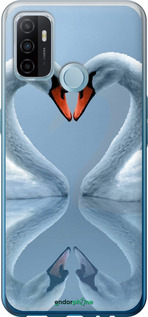 Силіконовий чехол Лебеді для Oppo A53 - 6007u-568 изображение 